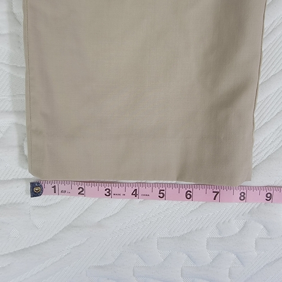 Talbots Wool Silk Womens Trousers Dress Pants Tan Stretch Straight Leg Size 6 - Picture 10 of 10